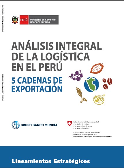Portada de Análisis integral de la logística en el Perú: 5 cadenas de exportación