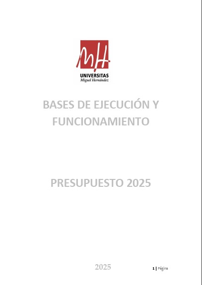 Portada de BASES DE EJECUCIÓN Y FUNCIONAMIENTO