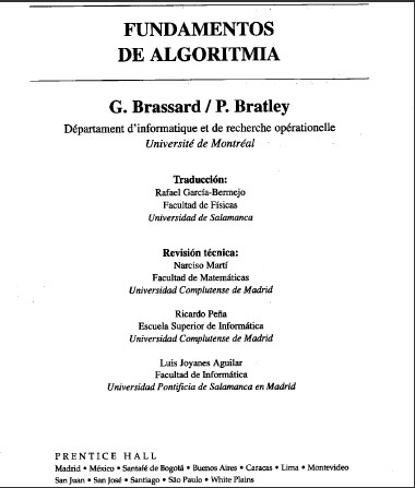 Portada de Fundamentos de Algoritmia (1ra Edición)